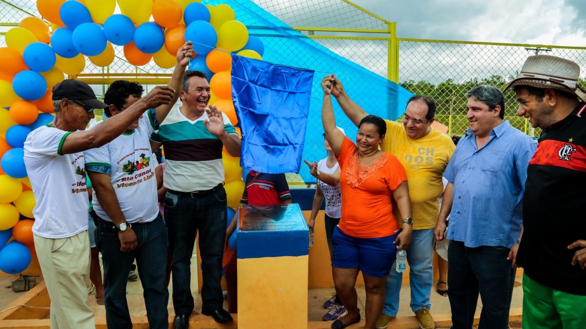 Inauguração da Quadra esportiva da Comunidade Canoas