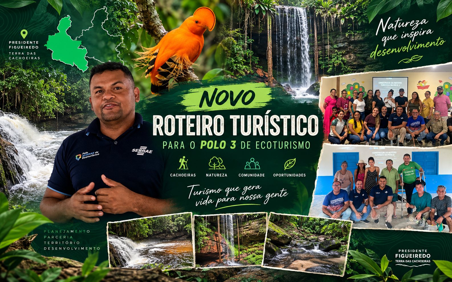 Presidente Figueiredo avança na construção de novo roteiro turístico para o Polo 3